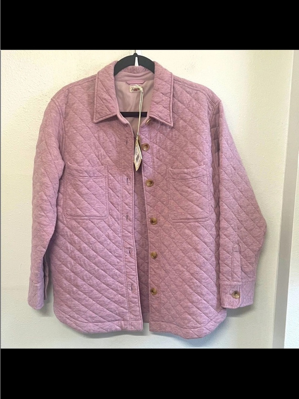 Faherty Quilted Lavender Fleece Shirt Utility Jacket - Women NWT